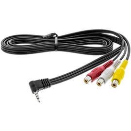 Crux 3.5-RCA/3 Right Angle 3.5mm Male to Female RCA Cable, 6 ft.