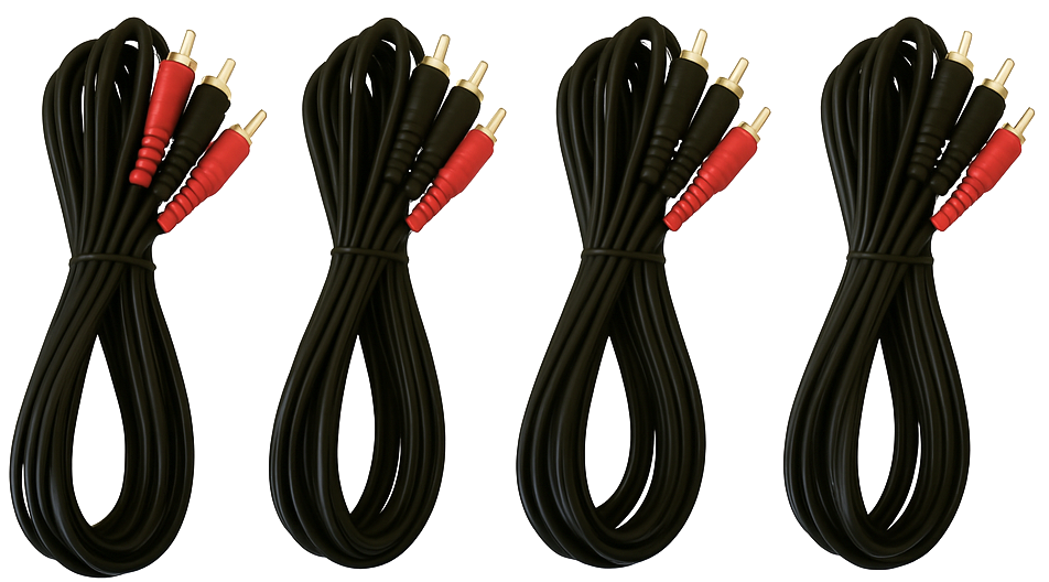 6 Absolute 17' RCA Interconnect Cable Wire Marine Car Amplifier Stereo Home Audio