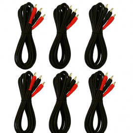 6 Absolute 25' RCA Interconnect Cable Wire Marine Car Amplifier Stereo Home Audio