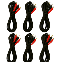 Load image into Gallery viewer, 6 Absolute 12' RCA Interconnect Cable Wire Marine Car Amplifier Stereo Home Audio