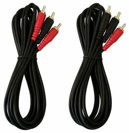 2 Absolute 3' RCA Interconnect Cable Wire Marine Car Amplifier Stereo Home Audio