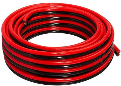 25' Ft. 18 GA Gauge Red Black Stranded 2 Conductor Speaker Wire Car Home Audio