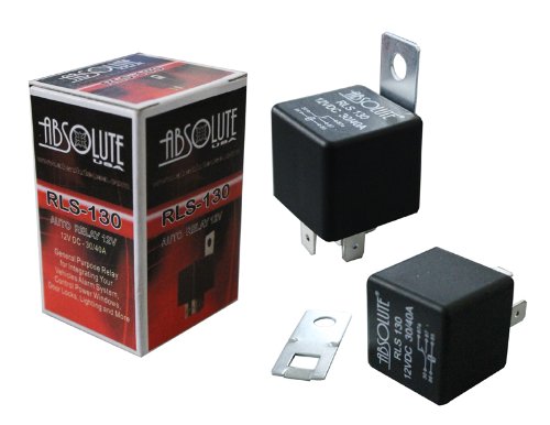 Absolute RLS-130 12 VDC Waterproof Relay with Metal Bracket for SPDT Bosh 30/40A