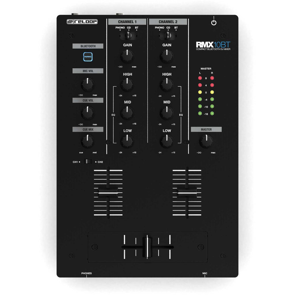 Reloop RMX-10-BT 2 Channel Bluetooth DJ Mixer in Compact Design