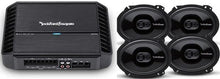 Charger l&#39;image dans la galerie, Rockford Fosgate Punch Package w Amplifier &amp; 6x8&quot; Speakers 2 Pair P1683 6&quot; x 8&quot; 3Way Coaxial Car Speakers + P400X4 4Channel Class AB Full Range Amplifier + 2 Pair Speaker Adapter Harnesses