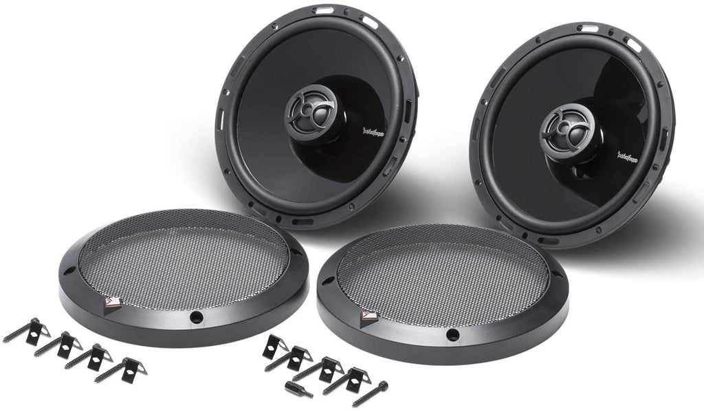 2 Rockford Punch P1650 Speaker 220W Max 6.5" 2-Way P1 Punch Series Coaxial Speakers w/ PEI Dome Tweeter