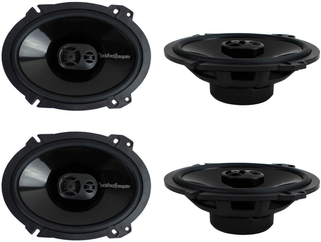 2 Rockford Fosgate Punch P1683<BR/> 260W Peak (130W RMS) 6" x 8" Punch Series 3-way Full Range Coaxial Speakers (2 Pair)