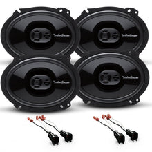Load image into Gallery viewer, 2004-14 Ford F150 Rockford Fosgate Punch Package w Amplifier &amp; 6x8&quot; Speakers (4) P1683 6&quot; x 8&quot; 3Way Coaxial Car Speakers + P400X4 4Channel Class AB Full Range Amplifier + (4) Speaker Adapter Harnesses