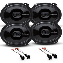 Charger l&#39;image dans la galerie, 2004-14 Ford F150 Rockford Fosgate Punch Package w Amplifier &amp; 6x8&quot; Speakers (4) P1683 6&quot; x 8&quot; 3Way Coaxial Car Speakers + P400X4 4Channel Class AB Full Range Amplifier + (4) Speaker Adapter Harnesses