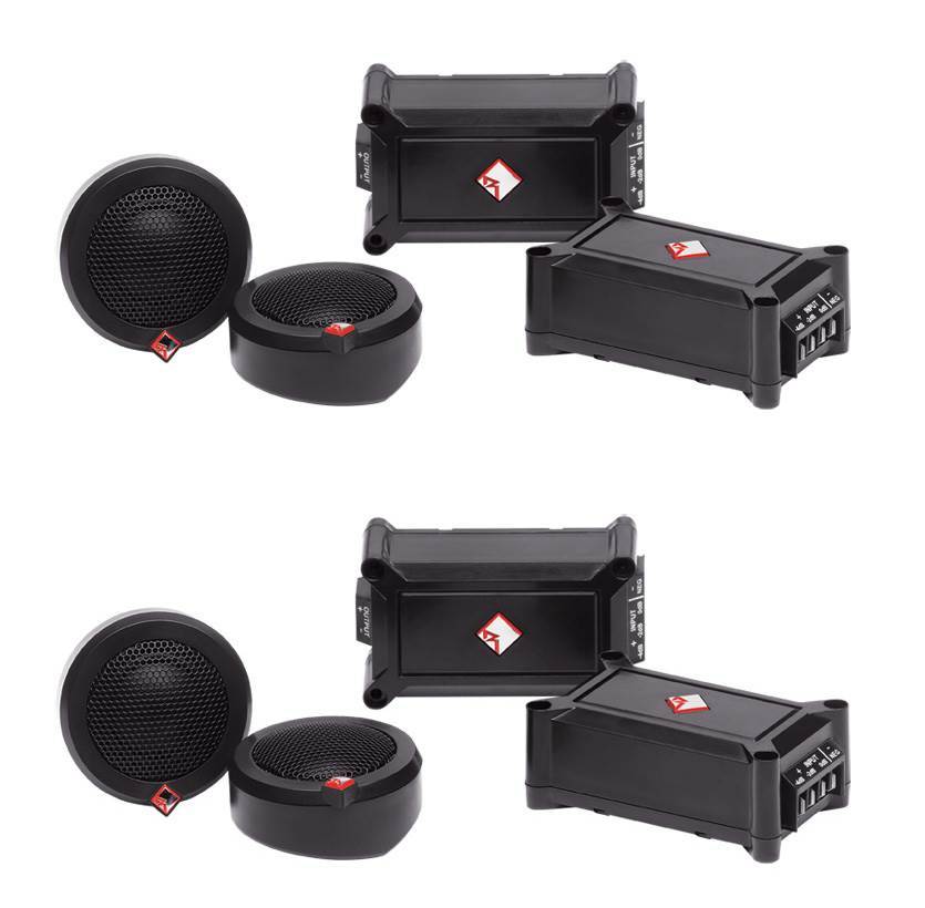 Rockford Fosgate P1T-S 1" 240 Watt Dome Car Audio Stereo Tweeter Systems 4 Pack