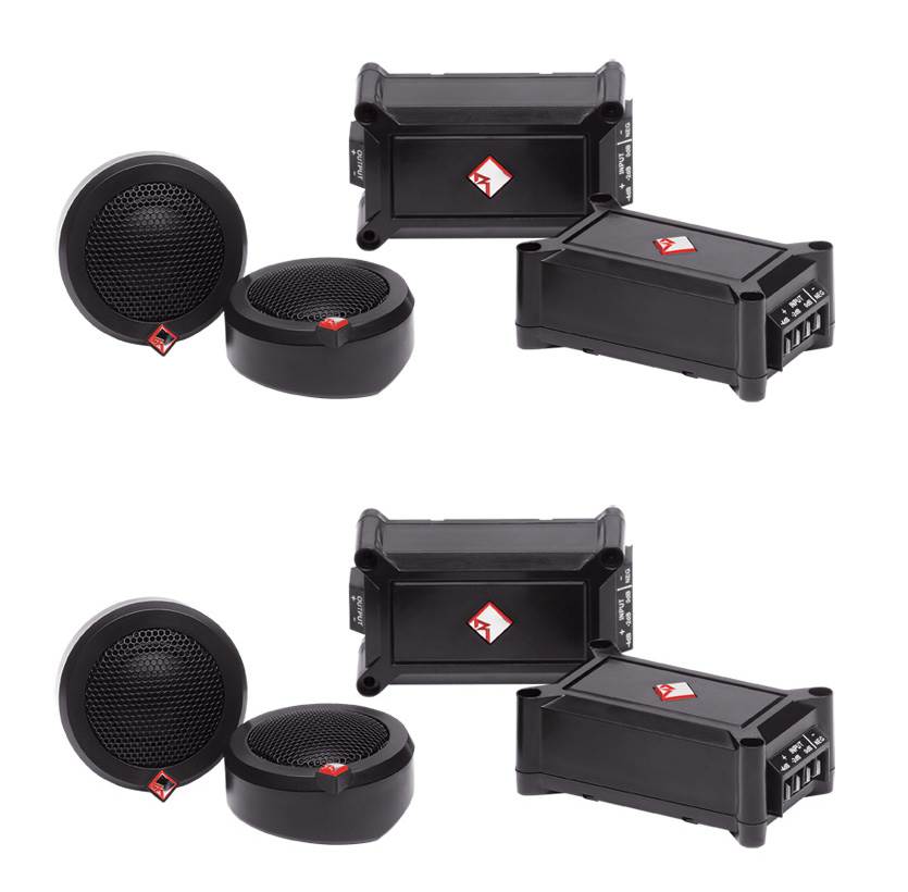 4 New Rockford Fosgate P1T-S 1" 240 Watt Dome Car Audio Stereo Tweeter Systems