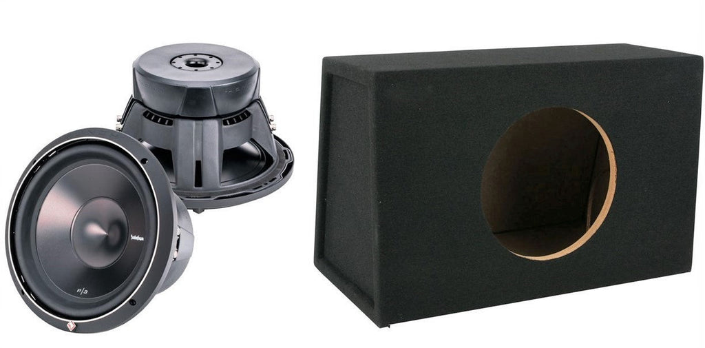 Rockford Fosgate P3D4-12 12" Subwoofer+ Absolute MSHF12 Sub Box Enclosure