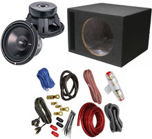 Charger l&#39;image dans la galerie, Rockford Fosgate Punch P3D4-12 12&quot; Subwoofer + Absolute VEGS12 Box + KIT4 4 4 Gauge Amp Kit