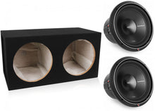 Load image into Gallery viewer, 2 Rockford Fosgate P2D2-10 10&quot; 1200w Dual Subwoofers+ Absolute DSS10 Sealed Sub Box Enclosure