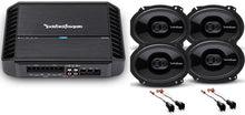 Charger l&#39;image dans la galerie, 2004-14 Ford F150 Rockford Fosgate Punch Package w Amplifier &amp; 6x8&quot; Speakers (4) P1683 6&quot; x 8&quot; 3Way Coaxial Car Speakers + P400X4 4Channel Class AB Full Range Amplifier + (4) Speaker Adapter Harnesses