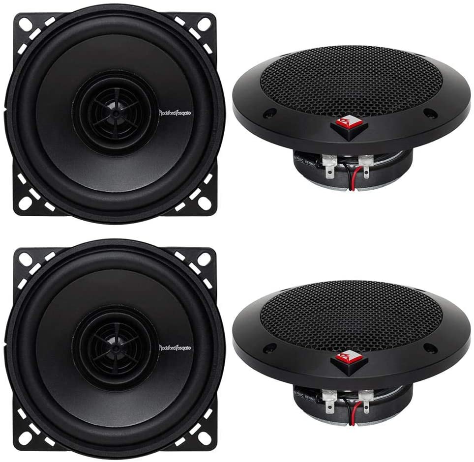 2 Pair Rockford Fosgate Prime R14X2 120W Peak 4" 2-Way PRIME Series Coaxial Car Audio Speakers