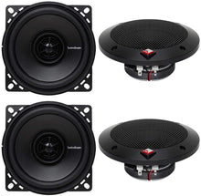 Charger l&#39;image dans la galerie, 2 Pair Rockford Fosgate Prime R14X2 120W Peak 4&quot; 2-Way PRIME Series Coaxial Car Audio Speakers