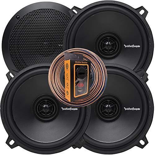 2 Rockford Fosgate Prime R1525X2 160W Peak (80W RMS) 5-1/4" 2-Way Prime Series Coaxial Car Speakers - 4 Speakers + 100FT Speaker Wire + Free Phone Holder