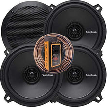 Charger l&#39;image dans la galerie, 2 Rockford Fosgate Prime R1525X2 160W Peak (80W RMS) 5-1/4&quot; 2-Way Prime Series Coaxial Car Speakers - 4 Speakers + 100FT Speaker Wire + Free Phone Holder