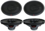 4 x Rockford Fosgate R169X3 6x9 3-Way Car Audio Coaxial Speakers 6