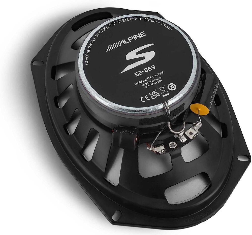 Alpine S2-S69 260 Watts S-Series 6x9" 2-Way Hi-Res Car Audio Coaxial Speakers