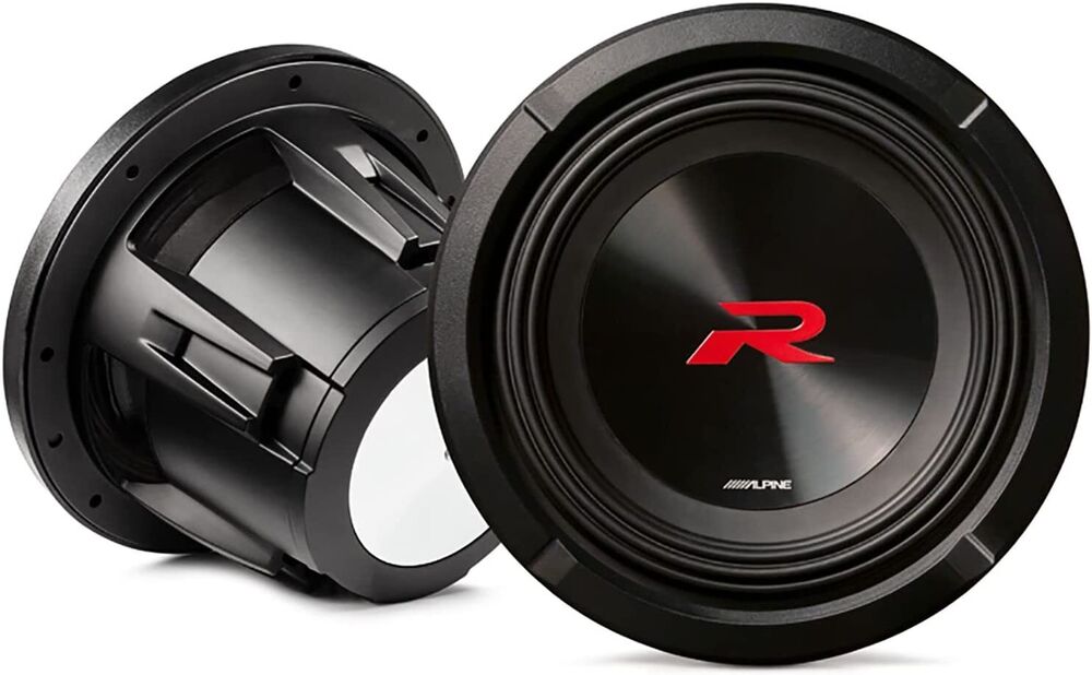 2 Alpine R2-W8D2 8" R Series 1,000 Watt Car Audio Subwoofer, 2 Ohm, Dual VC Sub