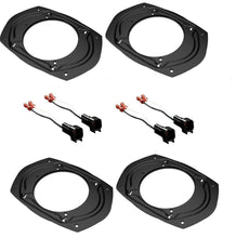 Charger l&#39;image dans la galerie, Absolute 4pcs FORD 6x9 5x7 6x8 to 5.25&quot; 6.5&quot; Car Speaker Adapter Plate With Wire Harness