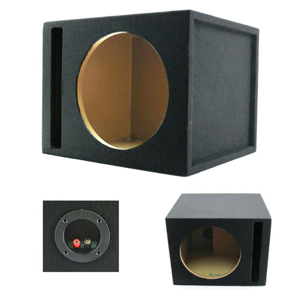 SINGLE 10" PORTED SUBWOOFER ENCLOSURE CAR AUDIO SPEAKER BOX 1" MDF