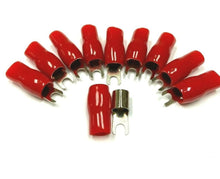 Charger l'image dans la galerie, 20pcs 4 Gauge Crimp Silver SPADE FORK Terminals Connector Wire Cable RED Boots