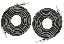 Load image into Gallery viewer, 2 MK Audio MKQQM25 1/4" to 1/4" 25 FT. Gauge Wire PA DJ Pro Audio Speaker Cable
