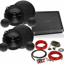 Load image into Gallery viewer, Alpine BBX-F1200 4 Ch Amplifier + 4) Rockford 6.5&quot; Component Speakers + Amp Kit