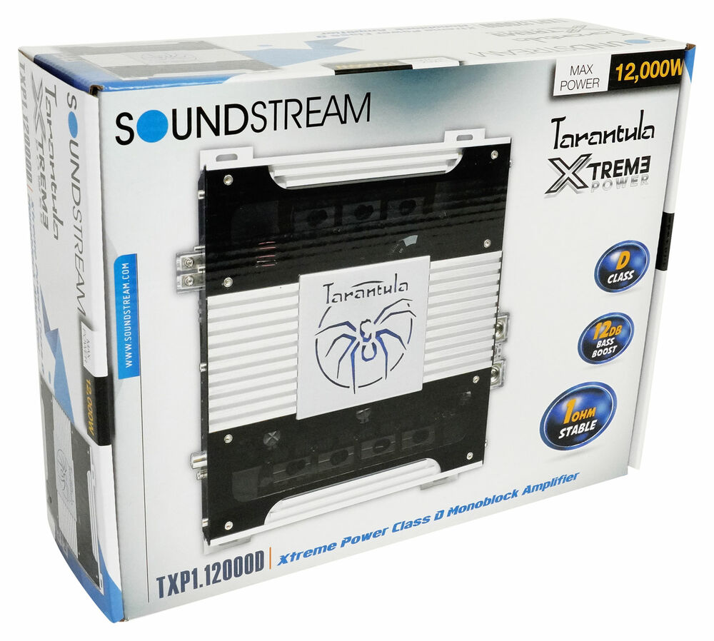 Soundstream TXP1.12000D 12,000 Watt Mono Amplifier 1-Ohm Car Stereo Amp