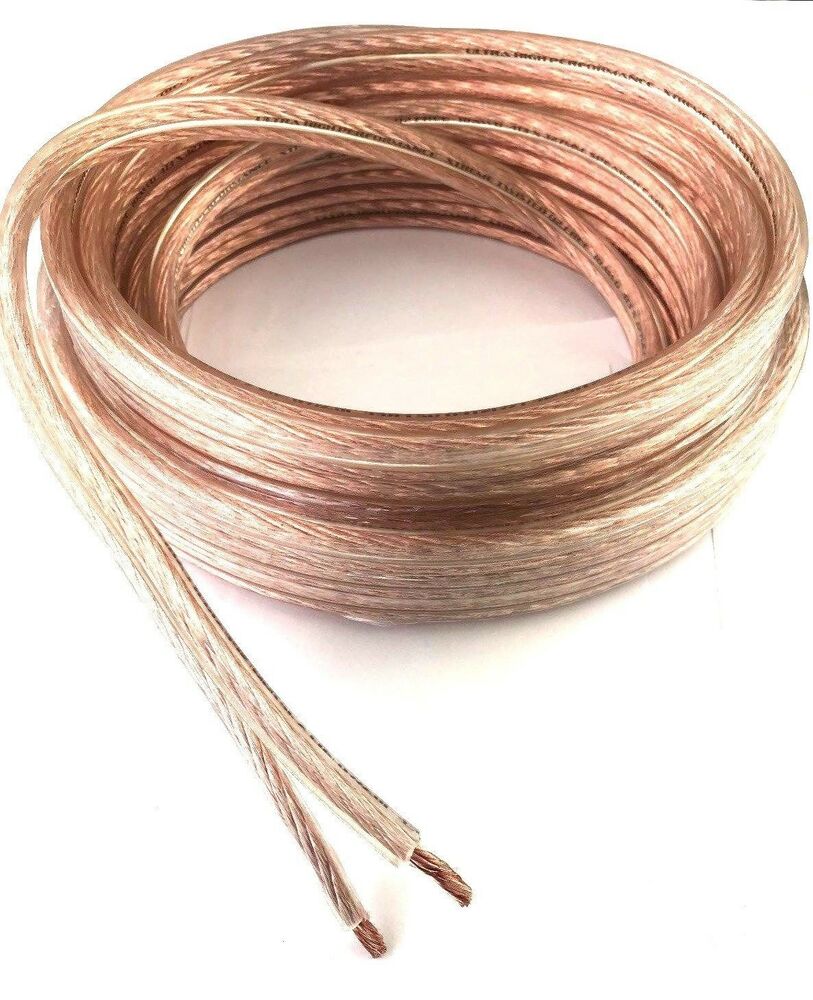 XP Audio Clear XS10G-100 16 True Gauge 100 FT Copper CCA Marine Car Audio Speaker Cable Wire