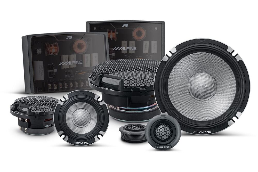 2 Pair Alpine R-Series R2-S653 3-Way Pro 6.5" Component Car Audio Speaker System