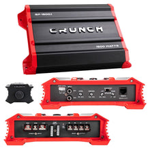 Charger l&#39;image dans la galerie, Crunch Ground Pounder GP-1500.1 1500W Max Monoblock Subwoofer Class AB 1500 Watts Car Amplifier with Absolute Magnet Phone Holder Bundle