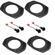 Charger l&#39;image dans la galerie, 4pcs FORD 6x9 5x7 6x8 to 5.25&quot; 6.5&quot; Car Speaker Adapter Plate With Wire Harness