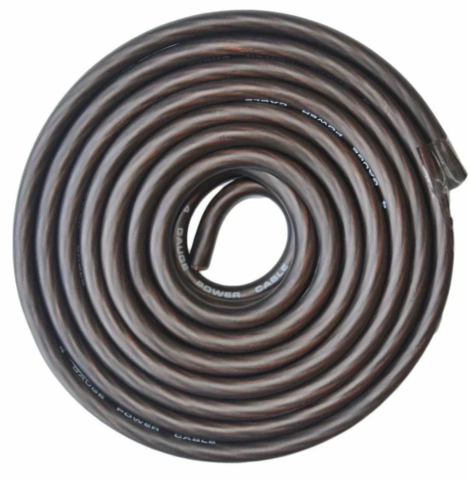 Absolute P4-25BK 25' 4-Gauge Black Copper Mix Power Ground Wire Cable