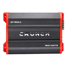 Charger l&#39;image dans la galerie, Crunch Ground Pounder GP-1500.4 1500W Max 4 Channel Class AB 1500 Watts Car Amplifier with 8 Gauge Amp Kit