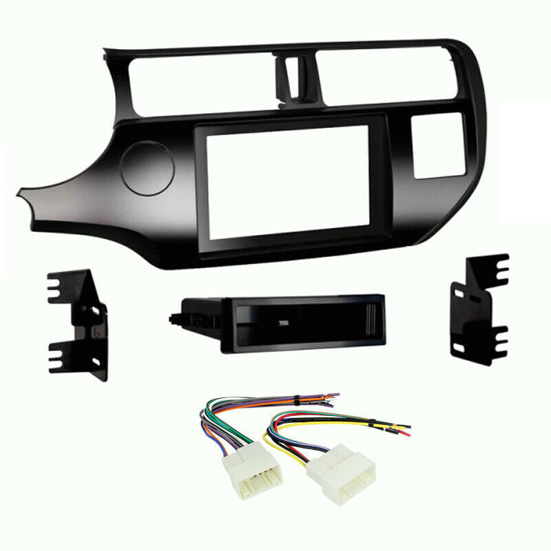 Metra 99-7367HG 70-7304 Single/Double DIN Dash Kit & Harness for Select 2016-2017 Kia Rio Vehicles