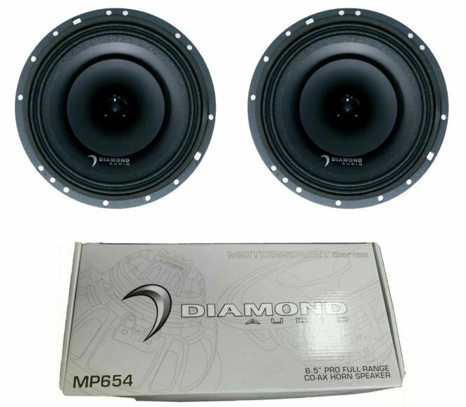 Diamond Audio MP654 Motorsport Series 6.5" Pro Full-Range Co-Ax Horn Speakers