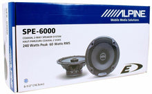 Charger l&#39;image dans la galerie, 2 Alpine SPE-6000 6.5&quot; 480 Watt Car Audio Speakers+BBX-T600 2 Channel Amplifier + Absolute KIT4 4G Amp Kit