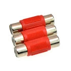 Charger l'image dans la galerie, American terminal ATFF-100R-20 Gold Red RCA Female-to-Female Coupler Adapter 20 Pack