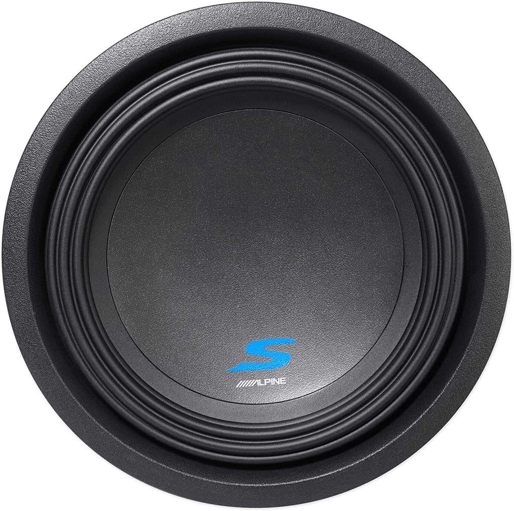 Alpine S-W10D4 Car Subwoofer<br/> 1800W Max, 600W RMS 10" S-Series Dual 4 Ohm Car Subwoofer