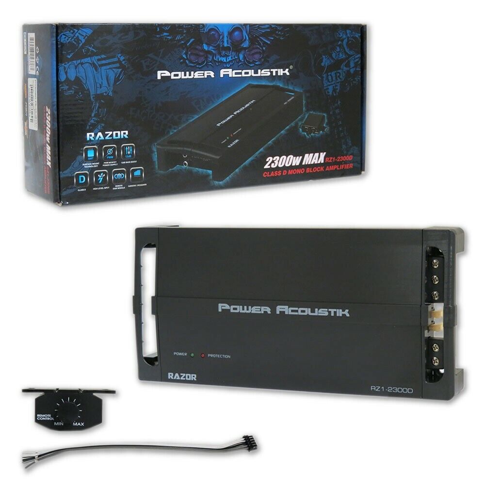 Power Acoustik RZ1-2300D RAZOR Series Monoblock Amplifier