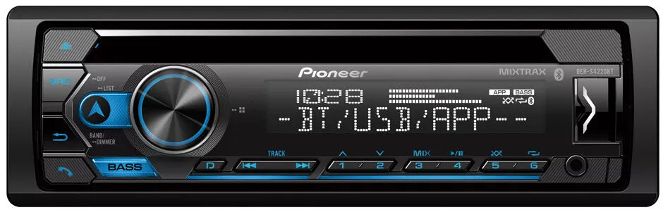 Pioneer DEH-S4220BT CD Receiver Built-in Bluetooth Alpine SXE-1726S 6.5" Speaker