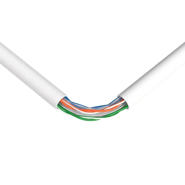 Patron Cat6 Ethernet Cable 23AWG 600Mhz UL Bare Solid Copper Wire UTP 250' White