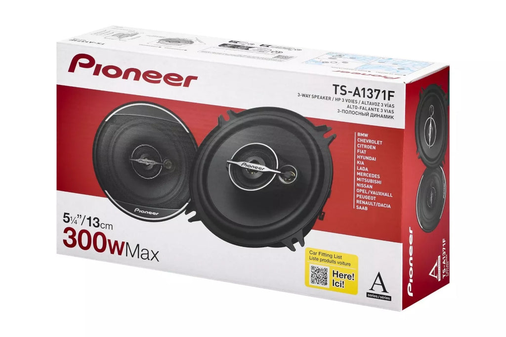 Pioneer TS-A1371F 5-1/4" 5.25" 300W Front Door Speakers & kit for 1995-2006 GMC Sierra