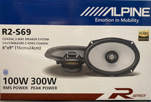 Charger l&#39;image dans la galerie, 2 Pair Alpine R-Series R2-S69 300 Watts 6x9&quot; 2-Way Coaxial Car Audio Speakers