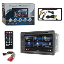 Charger l&#39;image dans la galerie, Power Acoustik PD-651B Double DIN Bluetooth DVD/CD Car Stereo &amp; Rear View Camera