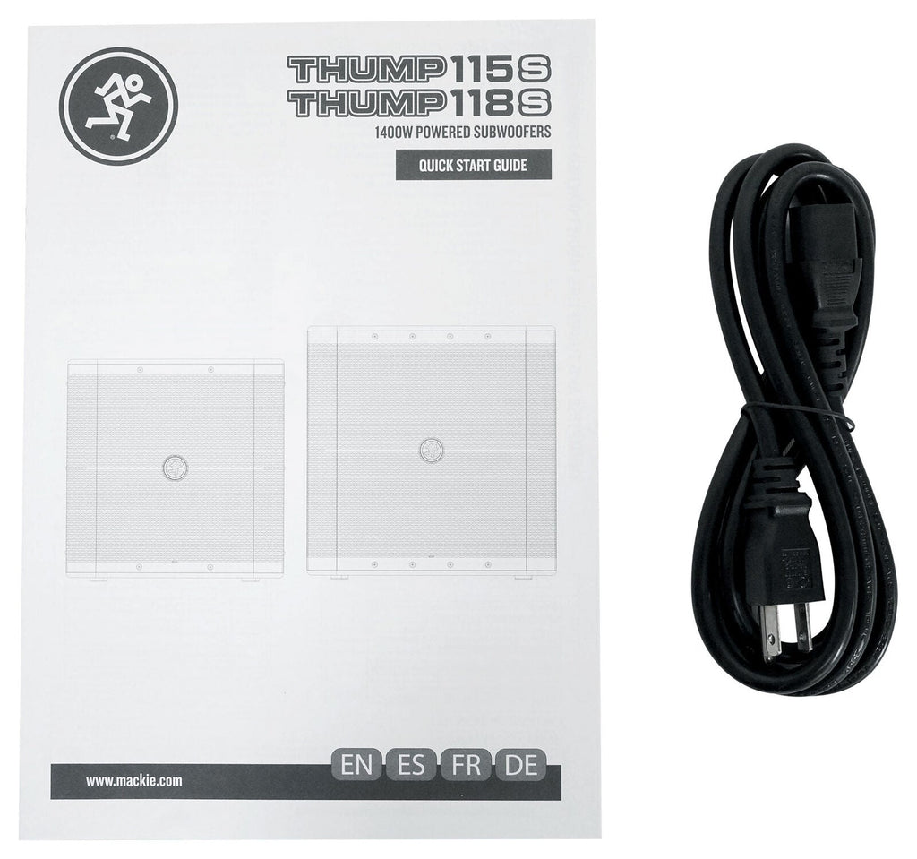 Mackie Thump118S 1400 Watt 18-inch Powered Subwoofer + Cover Pole Cable